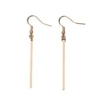 European And American New Style Jewelry Simple Geometric Three-Dimensional Rectangular Stick Earrings Women Ear Hooks Ear Pendants Fashionable Ear Jewelry - 17174 Bạc - Xem 5