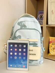 ¡Aquí llega la tormenta de ternura! Esta mochila impresa con dibujos animados súper adorable ofrece múltiples opciones de color, desbordando un encanto infantil. Con su diseño de espacio tridimensional, organiza fácilmente los libros de texto y los artículos varios, mientras que los lindos colgantes le dan un toque juguetón. La gran capacidad la hace perfecta para la vida en el campus y las salidas, combinando practicidad y atractivo visual: ¡un imprescindible para los estudiantes! - Mochila estampada - Ver 9