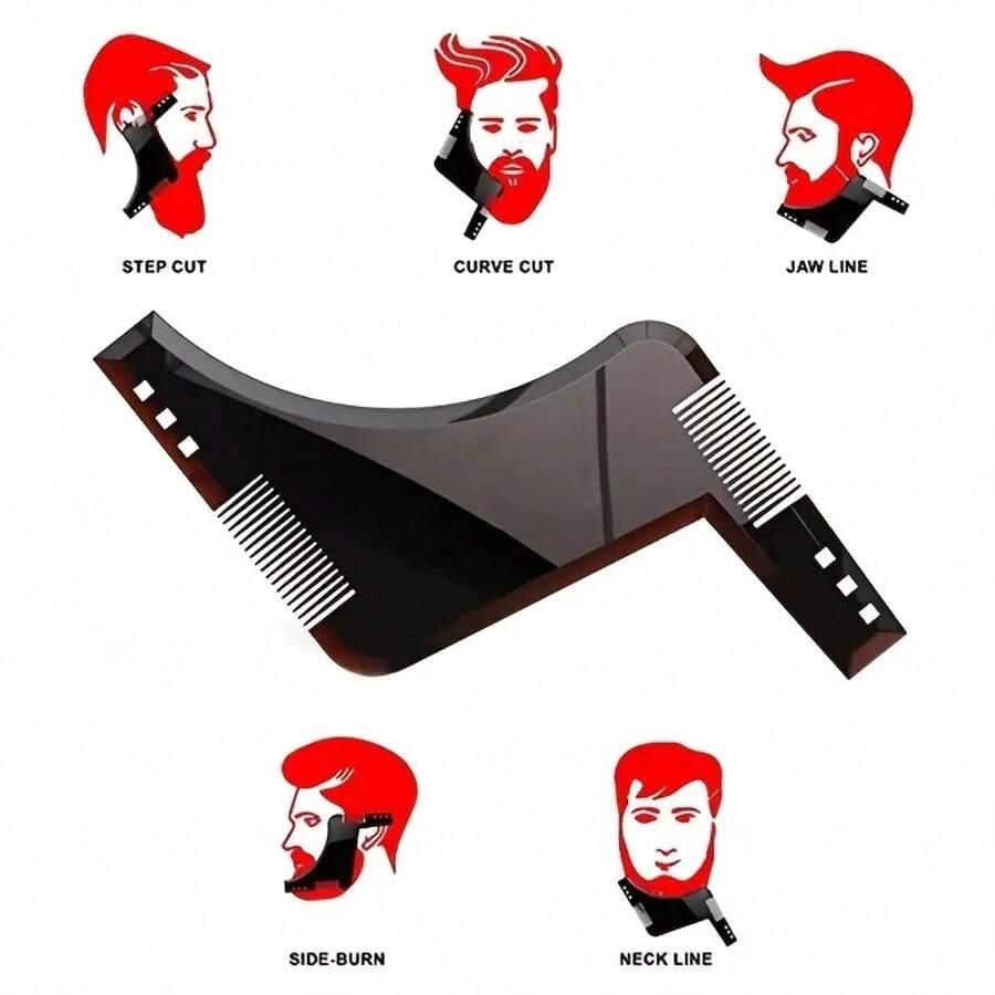 Beard Shaping Comb Styling Template, Beard Shaping Comb & Template Tool For Men's Daily Grooming & Styling ﻿