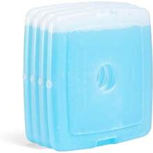 Paquetes de hielo delgados y reutilizables para loncheras y hieleras, Azul, 1 Set of 4 Ice Packs, - 2 juegos de 4 bolsas de hielo - Ver 5