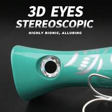 Big Game19厘米120克3D眼UV夜光浮动2个三叉钩游泳风格人造塑料波爬钓鱼饵