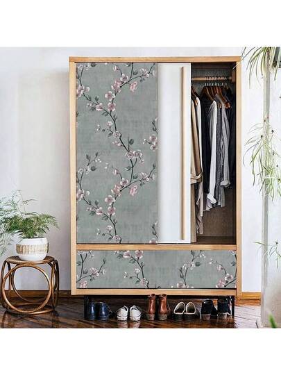 Roll Of Roze Bloemen Wallpaper Plum Blossom Self Adhesive Vinyl Peel Off Contact Paper Bedroom Living Room Wand Home ation Stickers Kitchen Countertop Cabinet Door Furniture Renovation Hoes Film DIY Easy Installation Removable 17.7in*393.7/196.8/118.1/39.3in view 7