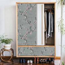 1 卷粉色花卉壁纸梅花自粘乙烯基撕拉式接触纸卧室和客厅墙壁家居装饰墙贴厨房台面橱柜门家具翻新覆盖膜 DIY 易于安装可移除壁纸 17.7 英寸 * 393.7/196.8/118.1/39.3 英寸 - 深灰色 - 查看 8