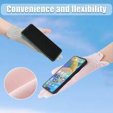 1 Pair Sun Gloves For Women UV Protection Summer Driving Gloves Full Finger Touchscreen Non Slip Gloves