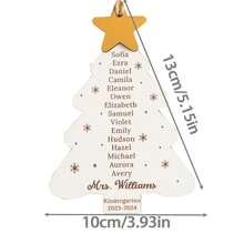 Personalized Xmas Teacher Ornament, Classroom Decor, Personalized Tree, Thank You Gift, Teacher Christmas, Student Names - Multicolor - View 7