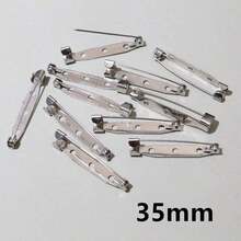 50 件 15-40 毫米胸针夹底座别针胸针设置空白底座适用于 DIY 珠宝制作用品 - brooch base - 查看 12