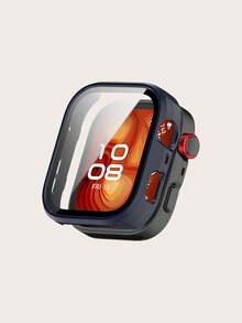 1pc Unisex Plain Color Cover Case & Screen Protector All-In-One PC Smartwatch Case Compatible With Huawei Watch Fit 4 Pro