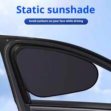 4-Piece Magnetic Car Window Shades Set - Universal Foldable Sunshade Curtain For Cars & SUVs, Heat Insulating & UV Blocking Side Window Shades, Easy Install Inside Car Barrier - 黑色 - 查看 7