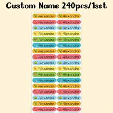 60pcs/ 120pcs/ 180pcs/ 240pcs Custom Name Sticker, Cartoon Small Fresh Cute Waterproof Modern School Supplies Label, Back To School, School Supplies, Paper Name, Category Sticker, Number Category, Customized Waterproof Name Labels For School Supplies, Personalized Stickers For Water Bottles, Lunch Boxes, And Personal Items, Warm Ambience, Autumn Home Refresh, Xmas Decoration