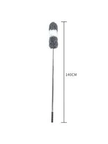 1pc Gray White Ultra-Fine Fiber Dust Collector, Expandable Feather Dust Collector, Dust Duster, Feather Duster, Gap Cleaning Tool, Reusable, Extendable, Washable, Used For Cleaning Ceiling Fans, High Ceilings, Blinds, Furniture, Cars