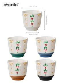 choxila 1个150毫升陶瓷咖啡杯，中东沙特咖啡杯，卡布奇诺蜡烛杯，节日礼物，适合下午茶、家庭聚会、餐厅、咖啡馆、露营等场合。 - 馬克杯 - 查看 6