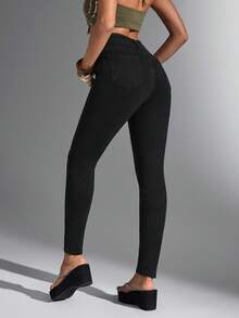 Jeanoix High Stretch Slant Pocket Casual Skinny Jeans