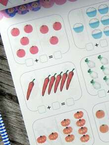 Christmas Decoration 1pc Handwriting 80 Pages/ Book Of Children's Addition And Subtraction Learning Mathematics Chinese Character Strokes Exercise Books(Some Parts Are Sent Random),Toddler Books,Math Teacher,Counting Math