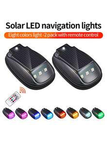 1/2/4pcs Solar Powered Wireless No Drill Truck Roof Lights, Solar Powered With Auto Sensor