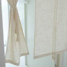 1pc Japanese Style Doorway Curtain Without Rod, Suitable For Bedroom, Entryway, Kitchen, Room Divider, Half Curtain