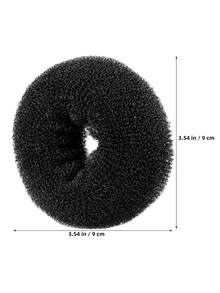 29 piezas Conjunto de accesorios para hacer moños de niña, que incluye 9 piezas de herramientas para hacer moños y 20 piezas de pasadores en forma de U - Negro - Ver 4