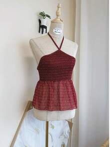 Women T-Shirts - Burgundy - View 1