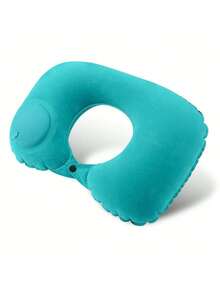 1PC Portable Inflatable U-Shaped Pillow, Suitable For Outdoor Camping And Travel, Office - Comfortable Support For Sleep Anytime, Anywhere, Providing Neck And Neck Support - Multicolor - View 9