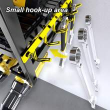 4 Tier 6 Drill Holder Wall Mounted Power Tool Organiser Garage Tool Storage Rack - Black - View 7