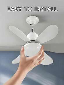 MOLOLAN Ventilador de techo con luz y control remoto, Ventilador de techo LED regulable de 40 W con enchufe E27, 3000K-6500K/Brillo Ajustable, Ventilador de techo para dormitorio, sala de estar, 6 aspas, 3 velocidades, temporizador,Aire Diseño Ergonómico para Combatir el Calor Refrescante Luces Brillantes Cálida, Neutral y Fría con 5 Aspas Duraderas Material Resistente Control Elegante Incluido, Ventilador de techo para dormitorio, sala de estar,  sala de estar, estudio y tiendas - Blanco - Ver 8