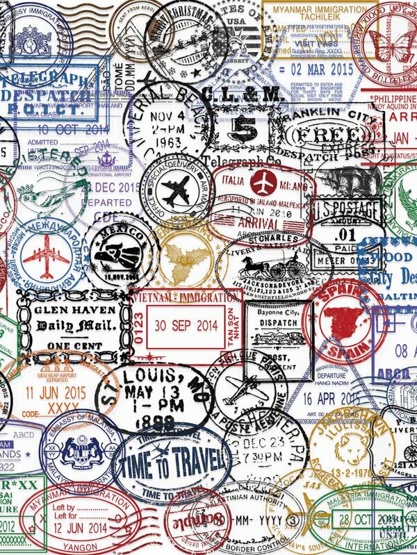 Pacote com 60 adesivos de carimbo postal vintage à prova d'água com desenho animado - Estética de arte retrô com rabiscos para mala, garrafa de água, telefone, laptop, skate, bagagem, decoração de festa, material escolar, volta às aulas