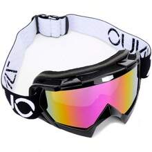 GEOXSMotorcycle Goggles Dirt Bike ATV Off Road Motocross MX Goggles Windproof Dustproof Scratch Resistant Adults Men Women YouthF1HJ1FX2K12XGKG - 黑色鏡框+彩色鏡片 - 查看 2