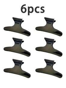 6pcs Professional Salon Hair Clips - Matte Finish Colorful Butterfly Clips, Suitable For Styling, Partitioning And Coloring Summer, Claw Clip Fall Winter Hair Accessories For Women For Vacation Outfits Woman - Multicolor - View 15