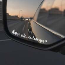 3X Calcomanía para espejo retrovisor "Conduce con cuidado, te amamos", Pegatina para espejos de coche, Pegatinas para automóviles de mujeres, Pegatina para espejo "Te amo, conduce con cuidado" - Conduce con cuidado, te amo - Ver 8