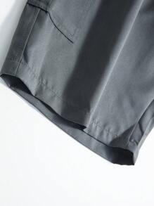 Pantalones cortos cargo casuales con bolsillos para hombres - Pantalones cortos tácticos militares de corte holgado para uso en verano y streetwear