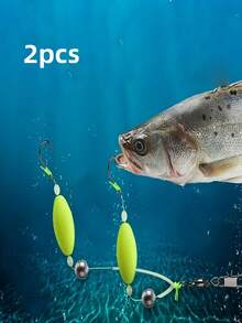 2 件套防污双钩钓组：适用于欧洲鲤鱼垂钓，可绕过杂草、岩石和淤泥