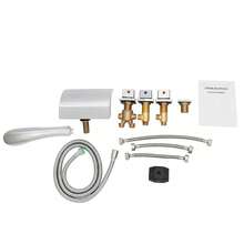 YUNRUX 5 Hole SET Single Lever Mixer Bath Faucet Tap Bathtub Faucet Fitting - Silver - View 7