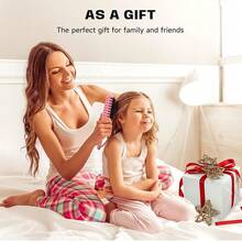 Curl Defining Brush, Boar Bristle Hair Brush Gifts Women And Men – Shape, Volumize, And Detangle Curly Hair Styling With Reduced Pulling And Curl Separation Pink - 粉色 - 查看 8