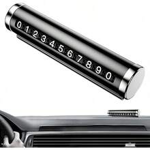Parking Phone Number Plate - Car Parking Number Plate, Temporary Parking Plate, Car Phone Number Card| Car Parking Phone Number Card Roller, Concealed Parking Cards Friends Or Family, Car Gadgets - màu đen - Xem 1
