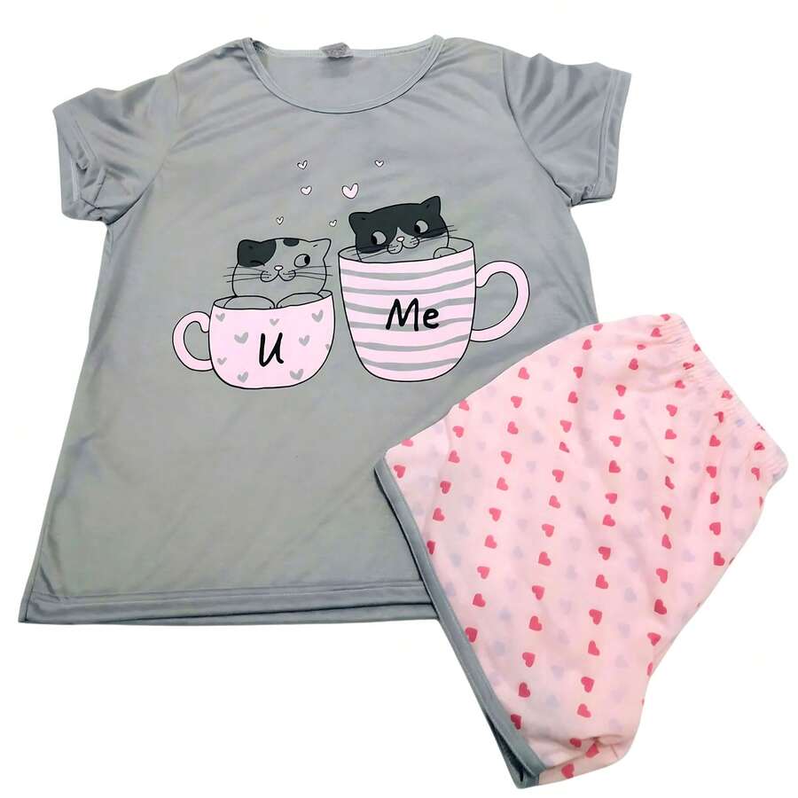 Pijama Feminino Curto Adulto