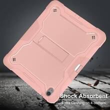 Apple Pink Anti-Drop Folding Bracket Tablet Protective Cover, Fashionable Color Matching Tablet Case