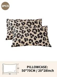 1pc/2pcs/4pcs Leopard Print Pillowcase (Pillow Insert Not Included), Soft & Comfortable, Suitable For All Seasons - Multicolor - View 28