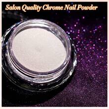 Unicorn Chrome Nail Powder, Aurora Unichrome Mermaid Aurora Pigment Pearlescent Nail Art Glitter Dust Decoration For Home DIY Salon Manicure - Cyber Mirage,7118441 - Màu tím - Xem 6