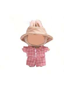 仅衣服 - 第一代和第二代盲盒挂件 - 拉布布娃娃粉色格子套装 - 粉色 - 查看 4