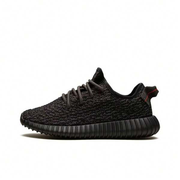 Adidas Originals Yeezy Boost 350 V2 "Onyx" Black Warrior Fabric, Comfortable, Anti-Slip, Low-Top, Casual Lifestyle Shoes, Unisex, Black