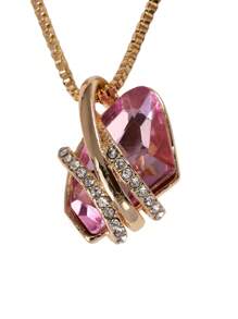 1pc Customized Geometric Birthstone Necklace With Fashionable And Fine Crystal Pendant,Summer Beach Vacation Accessory,Suitable For Daily,Party,Wedding,Holidays.Valentine's Day/Holiday/Start Of School/Birthday Gift For Mom,Valentine,Friend