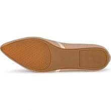 Womens Flat Shoes Classic Pointed Toe Flats Knitted Dress Shoes Soft Comfortable Dressy Flats Women - 駱駝 - 查看 6