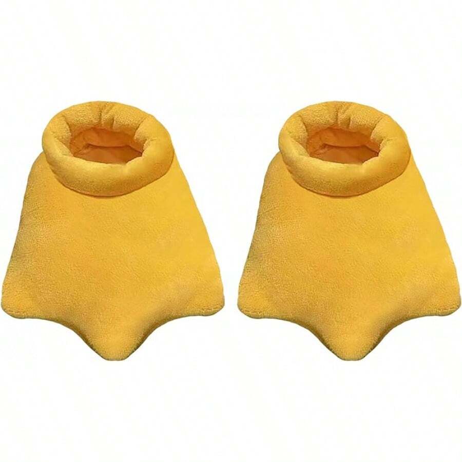 Cartoon Duck Feet House Slippers Cute Fluffy Claw Paw Indoor Shoes Funny Xmas Plush Fuzzy Warm Home Slippers
