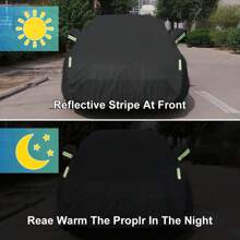 Cubierta para coche de 190T, diseño con cremallera negra, cubre universal para SUV que bloquea los rayos UV, para todo tipo de clima