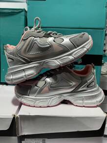 Unisex New Chunky Sneakers With Mesh Upper, Thick Sole, Breathable Casual Chunky Sneakers, Comfortable & Versatile