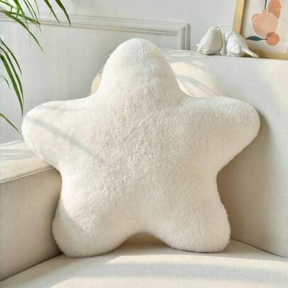 Star-Shaped Pillow, Decorative Cushions For Beds And Sofas, Star-Shaped Pillow, Soft Faux Rabbit Fur Dormitory Mat, Suitable For Decorative Pillows In The Sofa, Bedroom, And Living Room, Applicable For Halloween And Christmas Decorations.