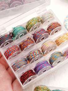 10-36 卷/盒编织线套装 - 1mm 多色编织线，用于珠宝制作，非弹性工艺线，色彩鲜艳，用于礼品包装和 DIY 配件，用于手链制作