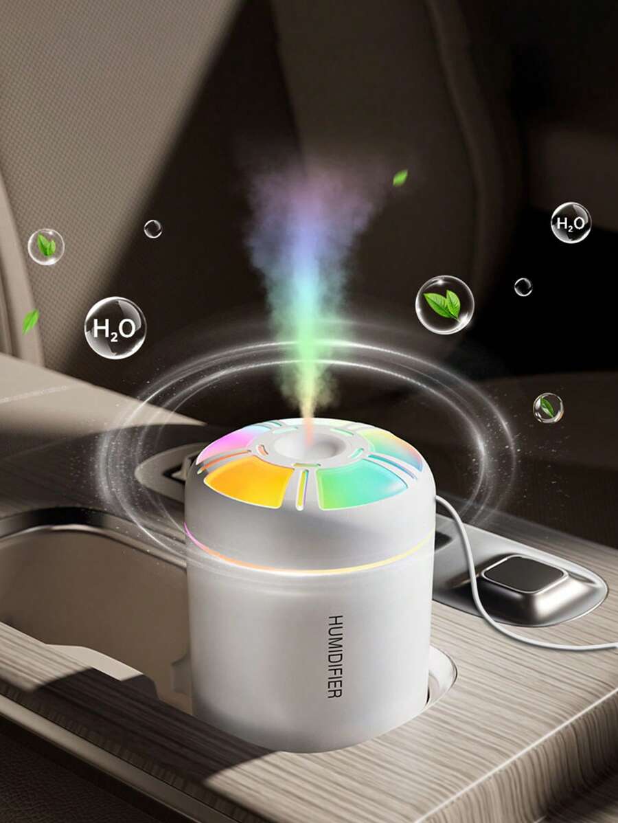 1pc Aroma Diffuser With Color Changing Light, Portable USB Powered Night Light, Air Humidifier For Home, Office, Bedroom, Car, Quiet Desktop Colorful Lamp
