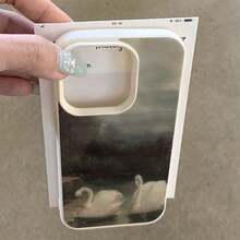 1 chiếc ốp lưng điện thoại TPU kiểu tranh vẽ cổ điển họa tiết thiên nga trang nhã, tương thích với iPhone/các dòng điện thoại khác. - trắng - Xem 4