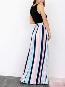 Elegant Floral Maxi Dress With Plunging Neckline Short Sleeve Surplice Sash Versatile Summer Dress For Women - Black Solid - 查看 2