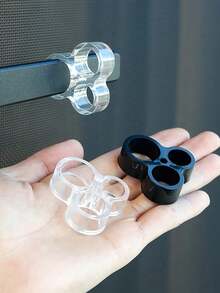 Transparent Door Handle Anti-Collision Ring Buckle, Silent Punch-Free Bathroom Door & Window Handle, Windproof And Anti-Bump Door Suction - Multicolor - View 1
